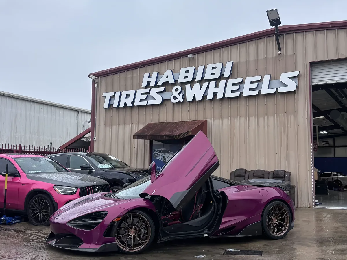 McLaren 720S outside Habibi Tires and Wheels